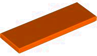 Tile 2 x 6 in Reddish Orange
