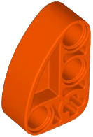 Technic Beam 2 x 3 L-Shape with Quarter Ellipse Thick in Reddish Orange