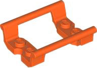 Vehicle Track, Roller Coaster Straight 4L in Reddish Orange