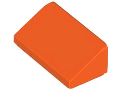 Brick Sloped 30° 1 x 2 x 2/3 in Reddish Orange