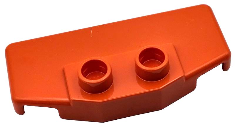Duplo Rear Spoiler 2 x 4 x 1 / 2 [Plain] in Reddish Orange