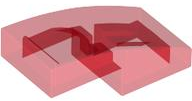 Brick Curved 2 x 1 No Studs [1/2 Bow] in Trans-Red