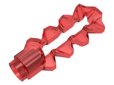 Weapon Sword Double Blade Serrated with Bar Holder (Chi Sword) in Trans-Red