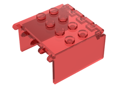 Windscreen 4 x 4 x 2 Canopy Extender, Hinge in Trans-Red