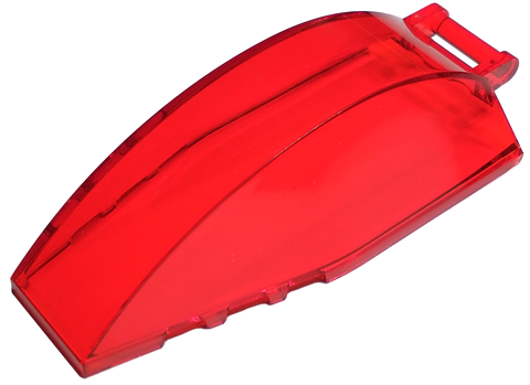 Windscreen 8 x 4 x 2 Curved with Handle in Trans-Red