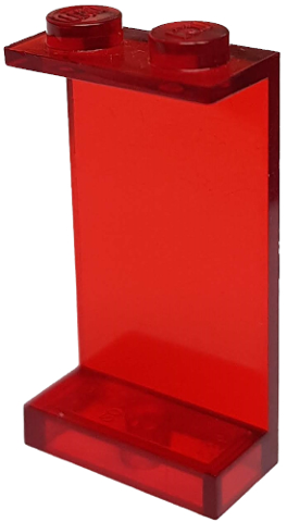 Panel 1 x 2 x 3 - Solid Studs in Trans-Red