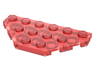 Wedge Plate 3 x 6 Cut Corners in Trans-Red
