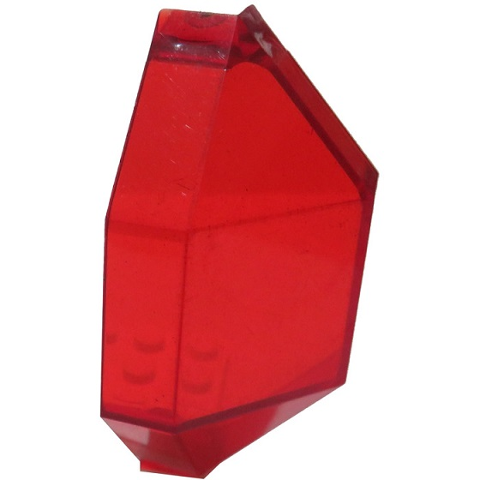 Panel 3 x 3 x 6 Corner Convex in Trans-Red