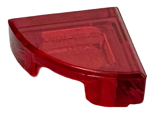 Tile Round 1 x 1 Quarter in Trans-Red