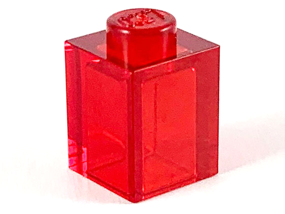 Brick 1 x 1 in Trans-Red