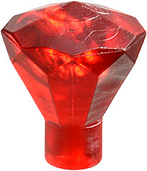 Rock 1 x 1 Jewel / Gem 24 Facet in Trans-Red