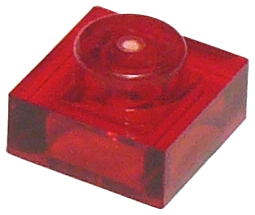 Plate 1 x 1 in Trans-Red