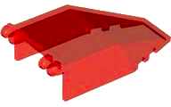 Windscreen 7 x 4 x 1 2/3 with Hinges in Trans-Red