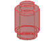 Brick Round 1 x 1 Solid Stud in Trans-Red