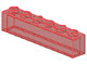 Brick 1 x 6 with No Bottom Tubes in Trans-Red