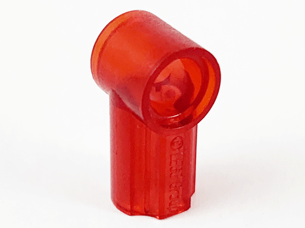 Technic Axle and Pin Connector Angled #1 in Trans-Red