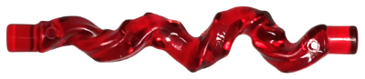 Wave / Power Burst / Flame / Magic Spell Effect, Splash Stretched with Bar in Trans-Red