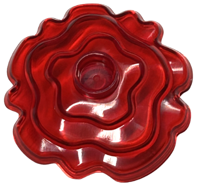 Wave / Power Burst / Flame / Magic Spell Effect, Shirly Stream with 2 Bars in Trans-Red