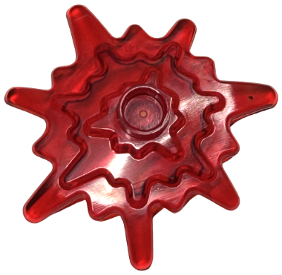 Wave / Power Burst / Flame / Magic Spell Effect, Lightning Stream with 2 Bars in Trans-Red