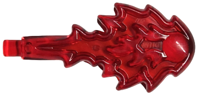 Wave / Power Burst / Flame / Magic Spell Effect, Large Dish with Splash with Stud in Trans-Red