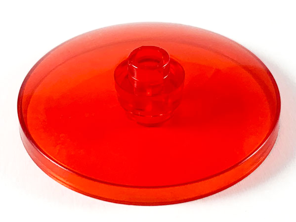 Dish 4 x 4 Inverted with Open Stud [Radar] in Trans-Red