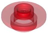 Equipment Cup / Teacup Saucer with Recessed Stud on Top [PLAIN] in Trans-Red