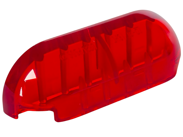 Brick Round, Curved Triple 1 x 4 x 1 in Trans-Red