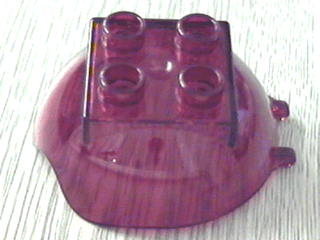 Duplo Ball Tube Cover, Hinged Top in Trans-Red
