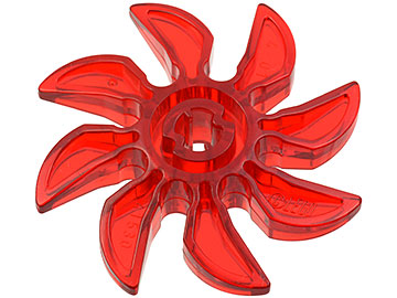 Propeller 8 Blade 5 Diameter in Trans-Red