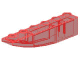 Brick Curved Inverted 6 x 1 in Trans-Red