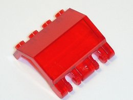 Hinge Panel 2 x 4 x 3 1/3 Locking Dual 2 Fingers in Trans-Red