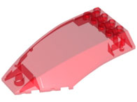 Windscreen 10 x 6 x 2 Curved in Trans-Red