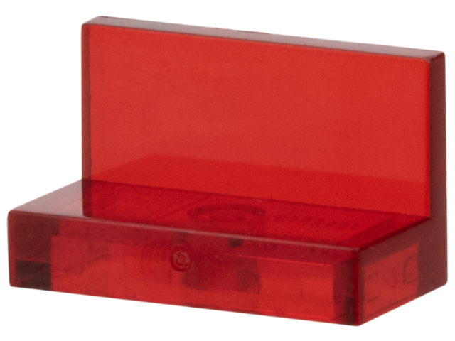 Panel 1 x 2 x 1 [Square Corners] in Trans-Red