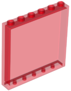 Panel 1 x 6 x 5 in Trans-Red