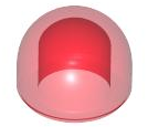Dome 1 x 1 x 2/3 in Trans-Red