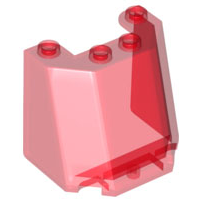 Windscreen 3 x 4 x 3 in Trans-Red