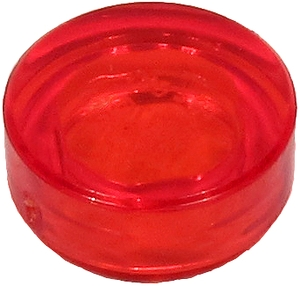 Tile Round 1 x 1 in Trans-Red