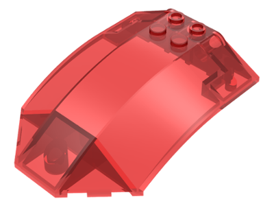 Windscreen 8 x 6 x 2 Curved in Trans-Red
