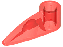 Technic Tooth 1 x 3 with Axle Hole [Hollow Underside] in Trans-Red
