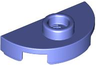 Plate Special Round 1 x 2 Half Circle with Stud (Jumper) in Blue Violet