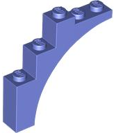 Brick Arch 1 x 5 x 4 [Continuous Bow, Raised Underside Cross Supports] in Blue Violet