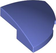 Brick Round Corner, Curved 2 x 2 x 2/3 Quarter Circle With 1 x 1 Bottom Cutout in Blue Violet