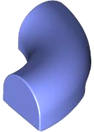 Brick Round Corner 2 x 2 x 2/3 No Studs in Blue Violet