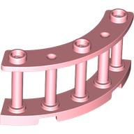 Fence Spindled 4 x 4 x 2 Quarter Round with 3 Studs in Warm Pink