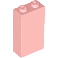 Brick 1 x 2 x 3 with Bottom Stud Holder in Warm Pink