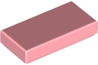 Tile 1 x 2 with Groove in Warm Pink