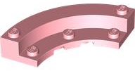 Brick Round Corner 5 x 5 Macaroni with 1/3 Inner Side in Warm Pink