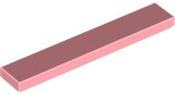 Tile 1 x 6 with Groove in Warm Pink
