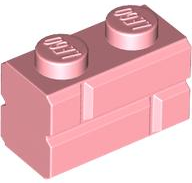 Brick Special 1 x 2 with Masonry Brick Profile in Warm Pink