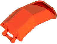 Windscreen 4 x 4 x 4 2/3 with Handle in Trans-Neon Orange